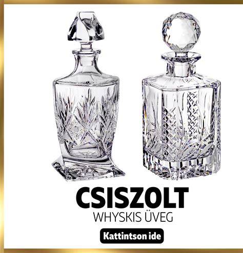 csiszolt whiskys üveg gravírozással