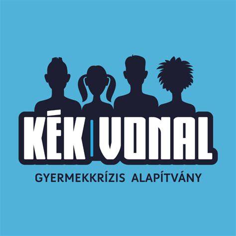 kék vonal segélyvonal infografika