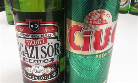 Heineken és Csíki Sör logók szemben