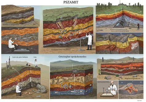 geológiai rétegződés és dűlők elrendezése