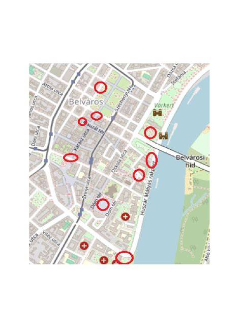 Budapesti belvárosi csapatépítés térkép