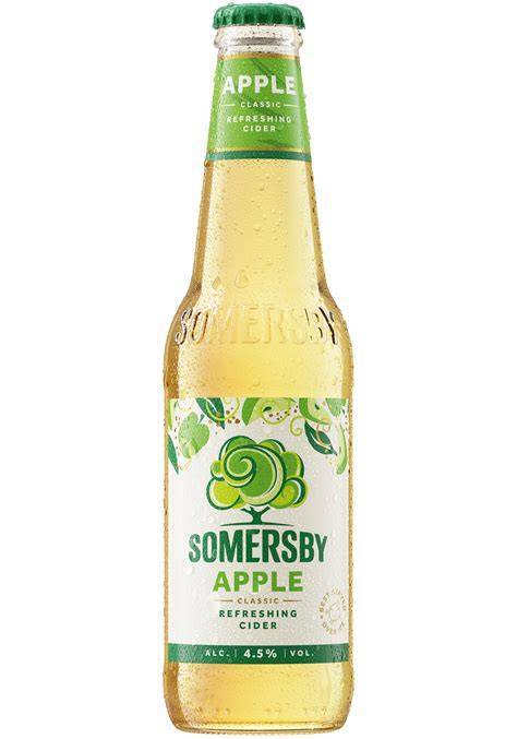 Somersby Apple ízprofil vizuális ábrázolása (almafa és buborékok)