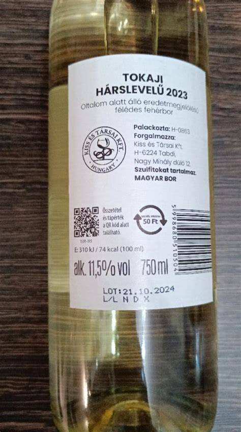 Tokaji Hárslevelű vizuális jellemzők és aromák
