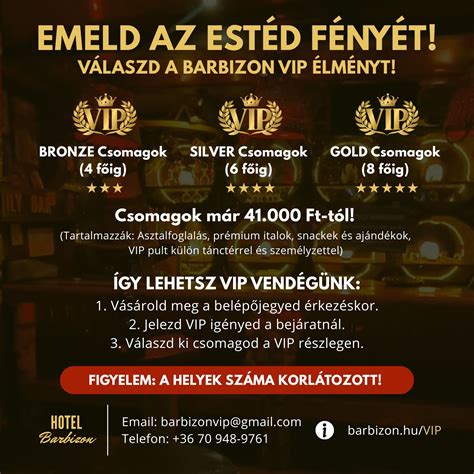 vip csomagok vizuális áttekintése