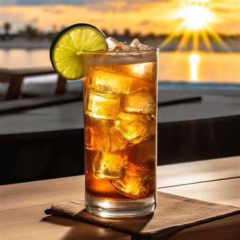 Dark 'n' Stormy koktél pohárban