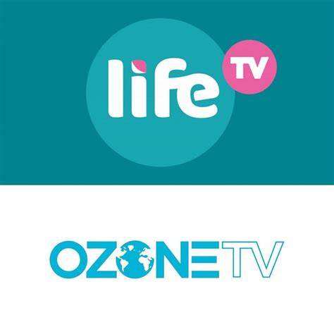 Life TV és Ozone TV logók és nézettségi grafikon