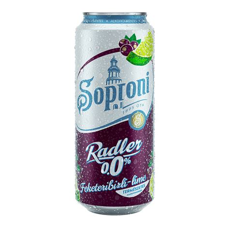 Soproni Radler meggy-citromos palack