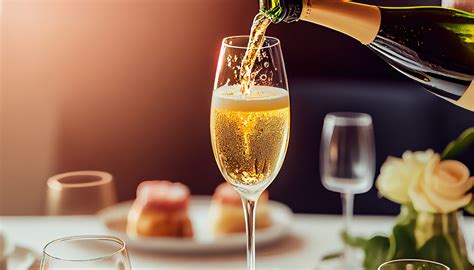 Prosecco érzékszimbólumok és buborékok vizuális ábrázolása