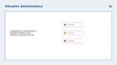 Készlet és elérhetőség grafika