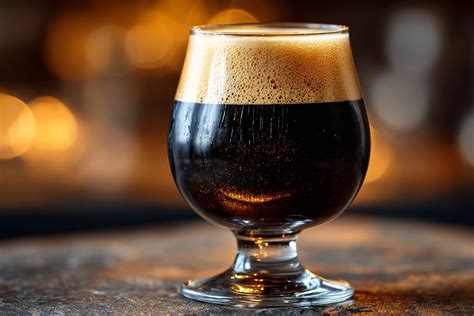 Schwarzbier sötét pohárban