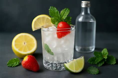 Frissítő vodkás koktélok illusztrációja
