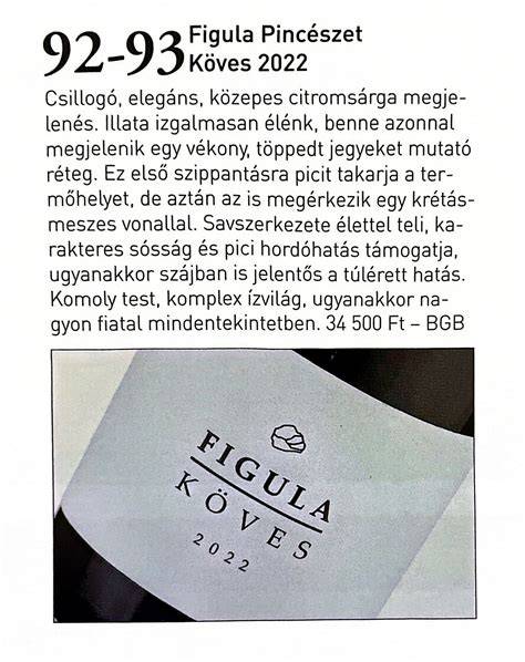 Figula Köves 2022 és Öreghegy összehasonlítás