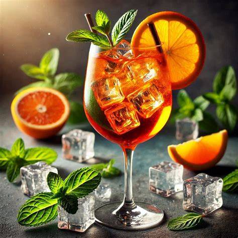 Aperol Spritz pohár és narancs díszítés