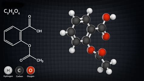 acetilszalicilsav molekula