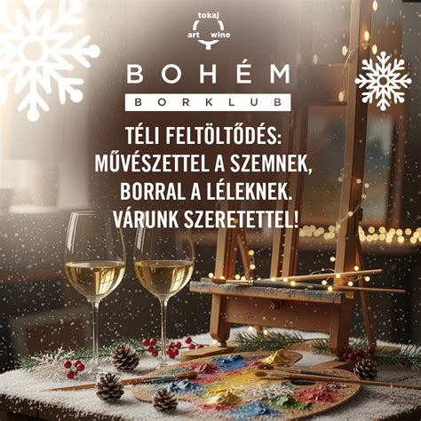 Bohém Borklub Tállya épülete téli környezetben