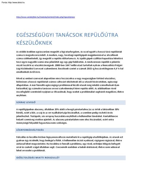 Egészségügyi tanácsok utazóknak