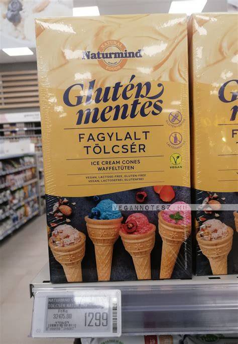 gluténmentes fagylalt és tölcsér