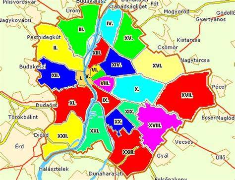 Budapest XXII. kerület helyi térkép logó nélküli
