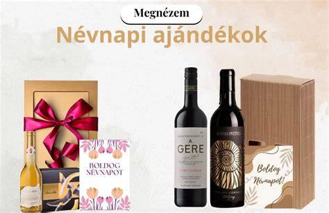névnapi ajándékok asztalon