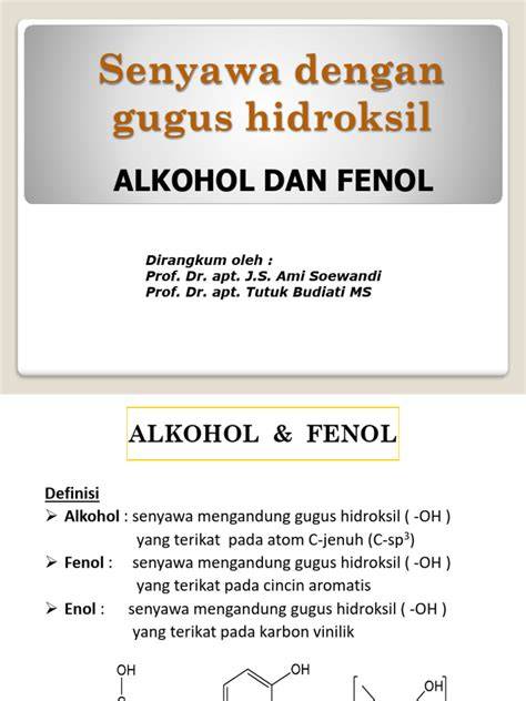 alkohol és fenol molekulaszerkezet ábra