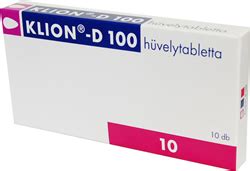 Infografika a Klion-D 100 hatóanyagaival és hatásmechanizmusával