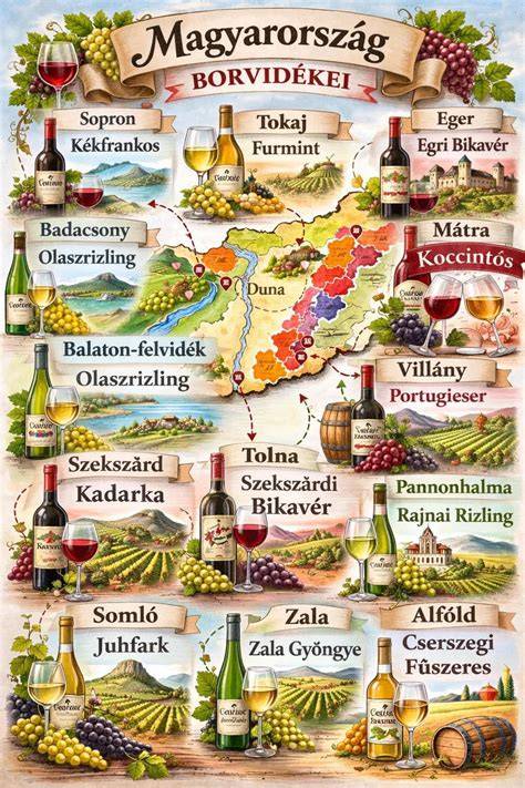 borospalackok Tokaj, Somló, Villány borokkal