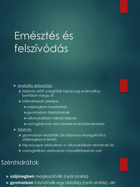 Digestio és felszívódás infographic