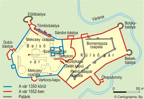 Grafikus térkép az egri dűlőkről és a birtok területéről