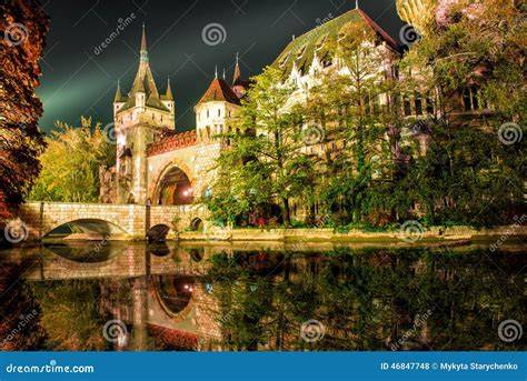 Budapest Vajdahunyad Castle at night