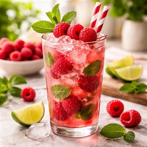 Málna és bor koktél