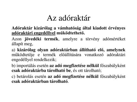 Adóraktár