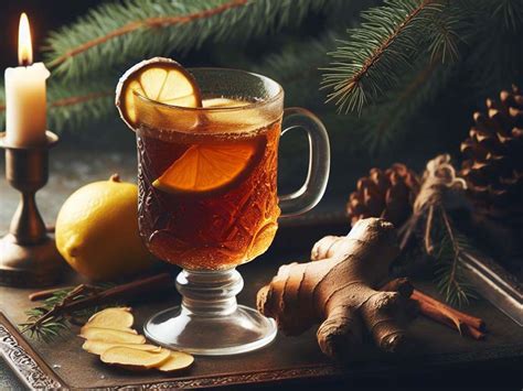 Forró ital pohárban, fahéjrúddal és narancsszelettel