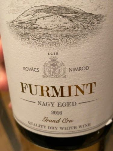 Furmint Nagy-Eged Grand Cru borvidék