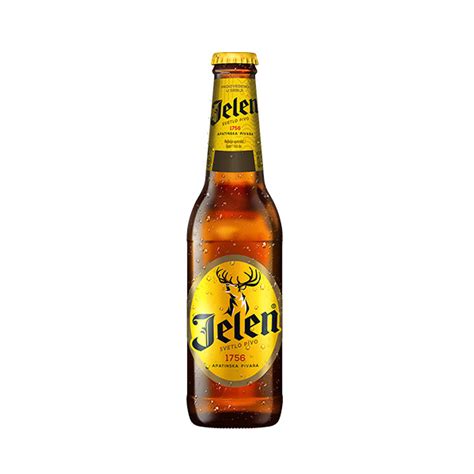 Jelen Pivo üveg és pohár